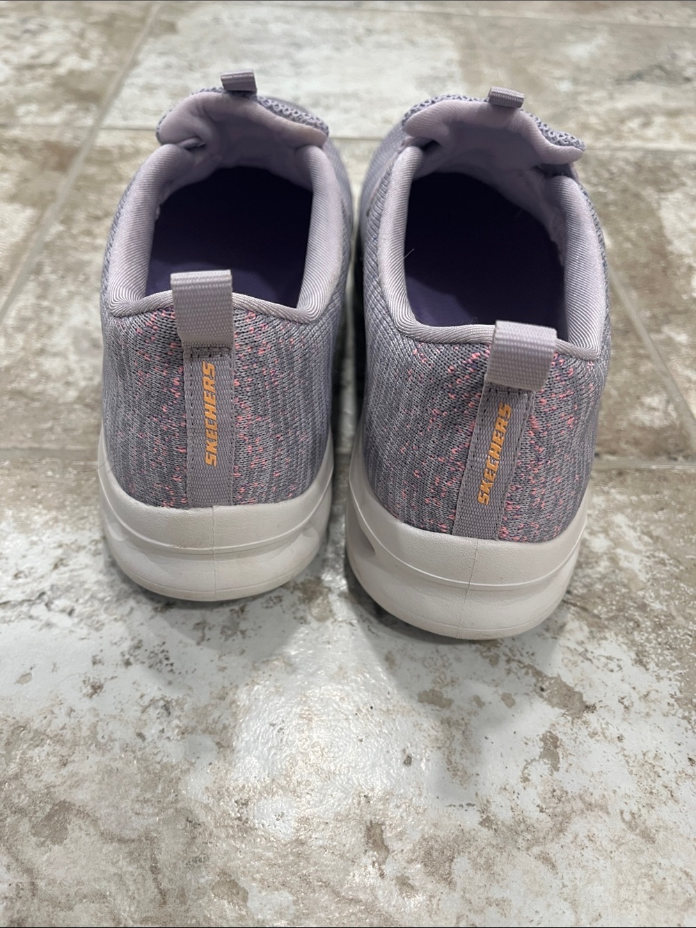 Skechers Glide-Step Women's Lavender Slip-On Athletic Shoes - Picture 4 of 6